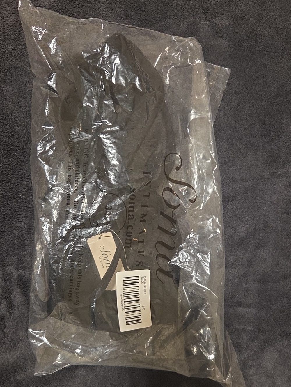 Soma Black Bra in Original Packaging